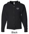 Mens Yoga Hoodie OM Heart Pocket Print Full Zip Hoody