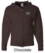 Mens Yoga Hoodie OM Heart Pocket Print Full Zip Hoody