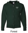 Mens Yoga Hoodie OM Heart Pocket Print Full Zip Hoody