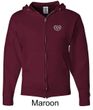Mens Yoga Hoodie OM Heart Pocket Print Full Zip Hoody