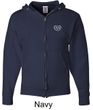 Mens Yoga Hoodie OM Heart Pocket Print Full Zip Hoody
