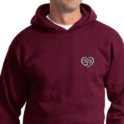 Mens Yoga Hoodie OM Heart Pocket Print Hoody Mens Yoga Hoodie OM Heart Pocket Print Hoody
