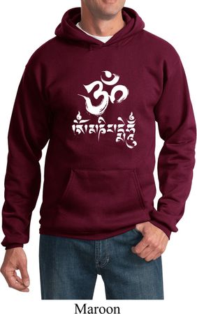 Mens Yoga Hoodie OM Mani Padme Hum Hoody