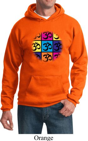 Mens Yoga Hoodie Pop Art Om Hoody