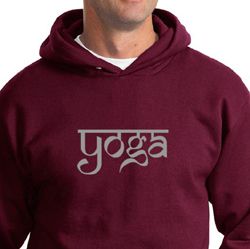 Mens Yoga Hoodie Sanskrit Yoga Text Hoody