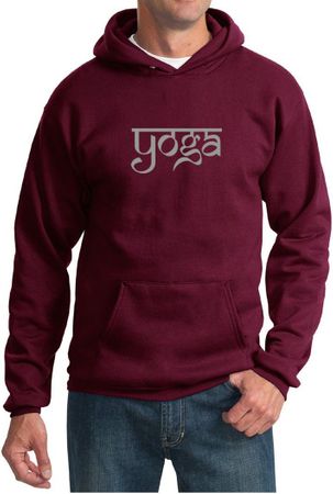 Mens Yoga Hoodie Sanskrit Yoga Text Hoody