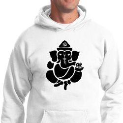 Mens Yoga Hoodie Shadow Ganesha Hoody