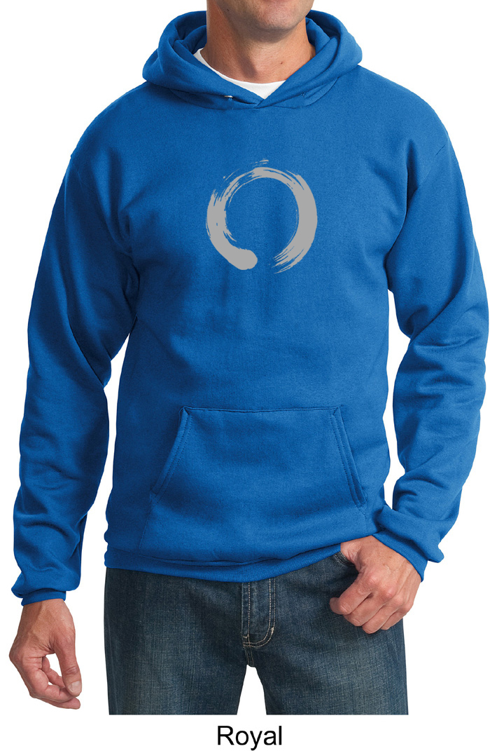 Mens Yoga Hoodie Sweatshirt Enso Zen Meditation Hooded Sweat Shirt