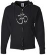 Mens Yoga Hoodie Sweatshirt - Aum Symbol Full Zip Hooded Sweat Shirt