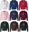 Mens Yoga Hoodie Sweatshirt - Aum Symbol Full Zip Hooded Sweat Shirt