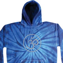 Mens Yoga Hoodie Thin OM Tie Dye Hoody