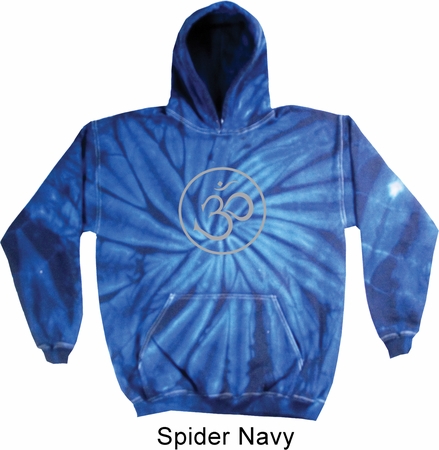 Mens Yoga Hoodie Thin OM Tie Dye Hoody