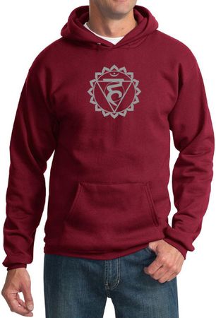 Mens Yoga Hoodie Vishuddha Chakra Meditation Hoody