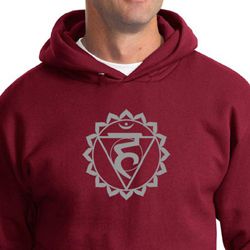 Mens Yoga Hoodie Vishuddha Chakra Meditation Hoody