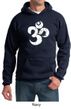 Mens Yoga Hoodie White Distressed OM Hoody