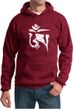 Mens Yoga Hoodie White Tibetan Om Hoody