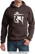Mens Yoga Hoodie White Tibetan Om Hoody