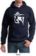 Mens Yoga Hoodie White Tibetan Om Hoody