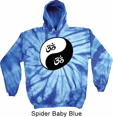 Mens Yoga Hoodie Yin Yang AUM Tie Dye Hoody