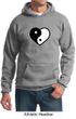 Mens Yoga Hoodie Yin Yang Heart Hoody