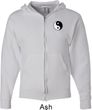 Mens Yoga Hoodie Yin Yang Patch Pocket Print Full Zip Hoody