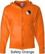Mens Yoga Hoodie Yin Yang Patch Pocket Print Full Zip Hoody