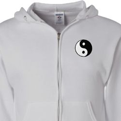 Mens Yoga Hoodie Yin Yang Patch Pocket Print Full Zip Hoody Mens Yoga Hoodie Yin Yang Patch Pocket Print Full Zip Hoody