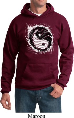 Mens Yoga Hoodie Yin Yang Sun Hoody