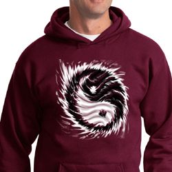 Mens Yoga Hoodie Yin Yang Sun Hoody