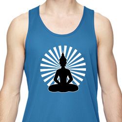 Mens Yoga Meditating Buddha Dry Wicking Tank Top Mens Yoga Meditating Buddha Dry Wicking Tank Top