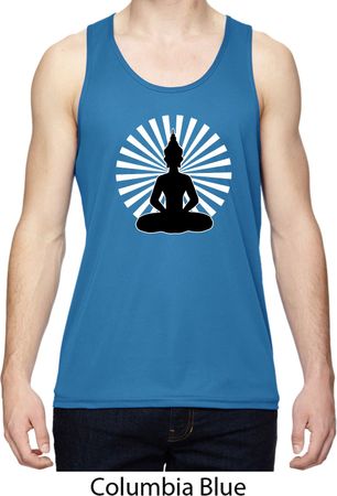 Mens Yoga Meditating Buddha Dry Wicking Tank Top