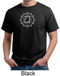 Mens Yoga Organic T-shirt Anahata Heart Chakra Tee Shirt