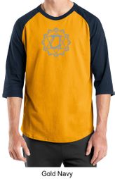 Mens Yoga Raglan Shirt Anahata Heart Chakra Shirt