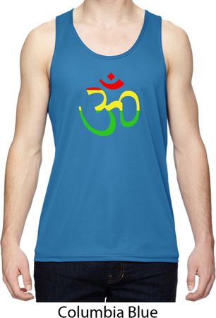 Mens Yoga Rasta Aum Dry Wicking Tank Top