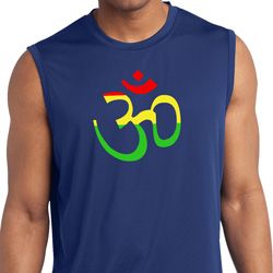 Mens Yoga Rasta Aum Moisture Wicking Sleeveless Shirt Mens Yoga Rasta Aum Moisture Wicking Sleeveless Shirt