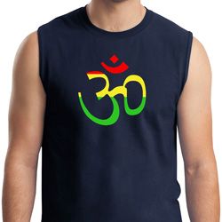 Mens Yoga Rasta Aum Muscle Shirt Mens Yoga Rasta Aum Muscle Shirt