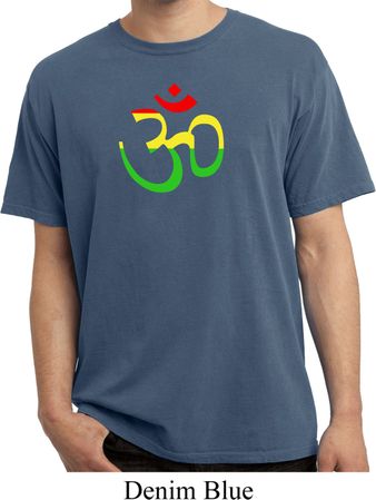 Mens Yoga Rasta Aum Pigment Dyed T-shirt