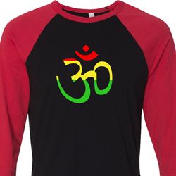 Mens Yoga Rasta Aum Raglan Shirt Mens Yoga Rasta Aum Raglan Shirt