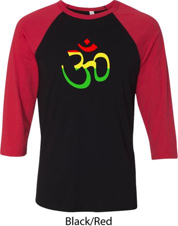 Mens Yoga Rasta Aum Raglan Shirt