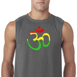 Mens Yoga Rasta Aum Sleeveless Shirt Mens Yoga Rasta Aum Sleeveless Shirt