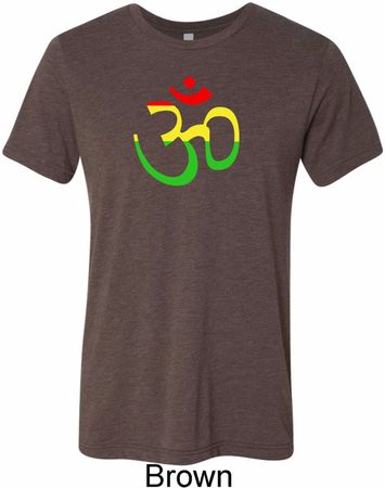 Mens Yoga Rasta Aum Tri Blend Shirt