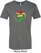 Mens Yoga Rasta Aum V-neck Shirt