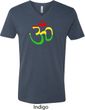 Mens Yoga Rasta Aum V-neck Shirt