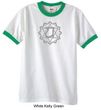 Mens Yoga Ringer Shirt Anahata Heart Chakra Shirt
