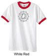 Mens Yoga Ringer Shirt Anahata Heart Chakra Shirt