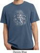Mens Yoga Shirt 3D Ganesha Darks Pigment Dyed Tee T-Shirt