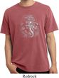 Mens Yoga Shirt 3D Ganesha Darks Pigment Dyed Tee T-Shirt
