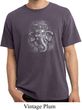 Mens Yoga Shirt 3D Ganesha Darks Pigment Dyed Tee T-Shirt