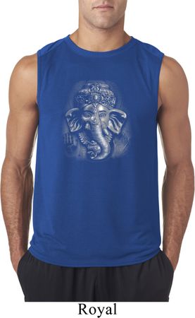 Mens Yoga Shirt 3D Ganesha Darks Sleeveless Tee T-Shirt