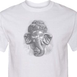 Mens Yoga Shirt 3D Ganesha Lights Tall Tee T-Shirt